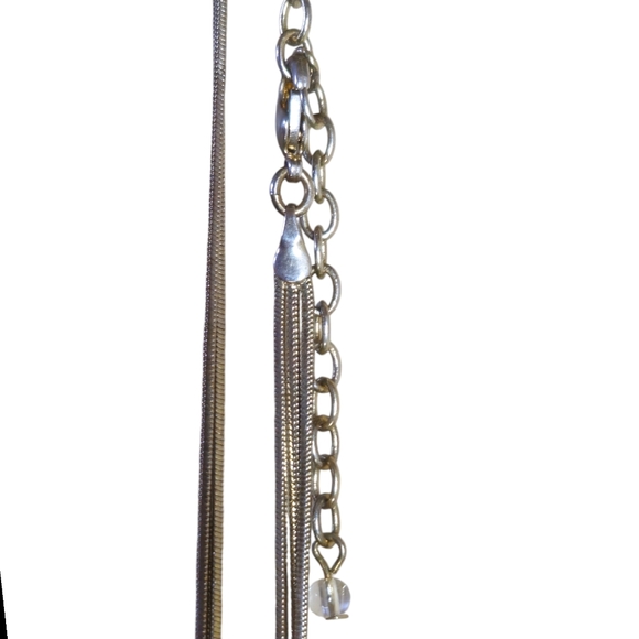 🔥Multi Chain Necklace Graduated Metal Rings - Picture 2 of 3